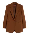 Max Mara Studio Mstbalco Jacket Chocolate In Brown