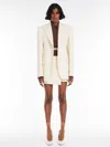Max Mara Single-breasted Stretch Wool Blazer In Vanilla