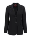 Max Mara Single-breasted Suit Jacket In Black