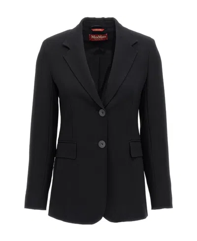 Max Mara Single-breasted Suit Jacket In Black
