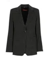 Max Mara Single-breasted Suit Jacket In Black