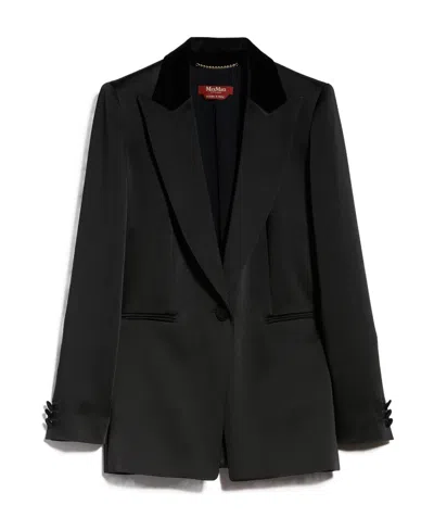 Max Mara Single-breasted Suit Jacket In Black
