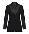 Max Mara Single-breasted Long-sleeved Jacket In Black