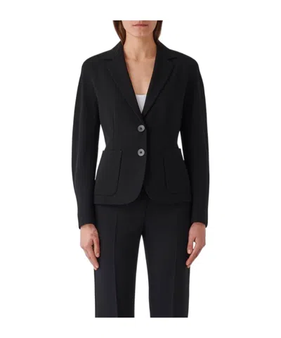 Max Mara Single-breasted Suit Jacket In Black