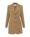 Max Mara Caprile Single Breasted Blazer Brown In Green
