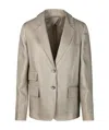 Max Mara Single-breasted Suit Jacket In Nude