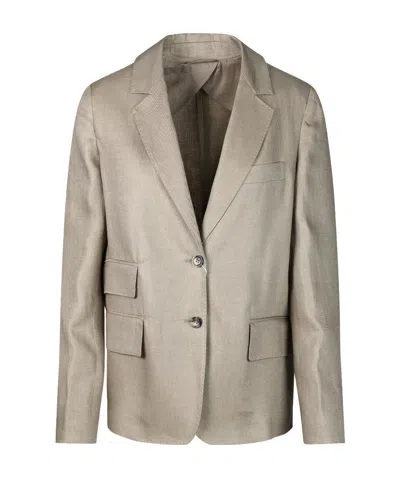 Max Mara Single-breasted Suit Jacket In Grey