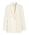 Max Mara Womens Sand Mosa Single-breasted Linen-cotton Blend Blazer In Nude