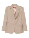 Max Mara Single-breasted Suit In Neutral