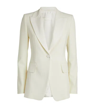 Max Mara Single-breasted Tailored Jacket In White