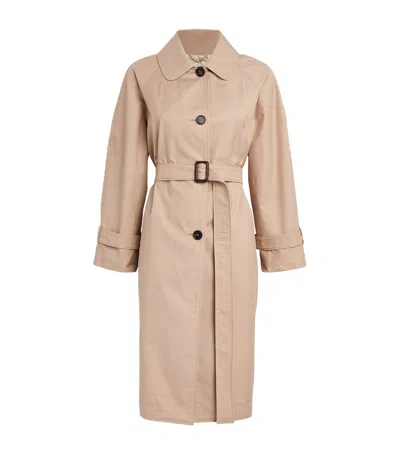 Max Mara Single-breasted Trench Coat In Pink