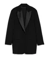 Max Mara Single-breasted Tuxedo Casual Jacket In Black