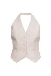Max Mara Single Breasted Vest In Pink