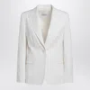 Max Mara Single-breasted Jacket In White
