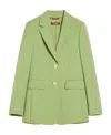 Max Mara Studio Woman Suit Jacket Light Green Size 14 Virgin Wool In Green
