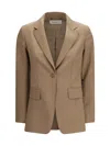 Max Mara Circense Single-button Wool Jacket In Nude
