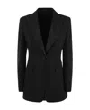 Max Mara Gara Buttoned V-neck Blazer In Black