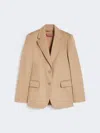 Max Mara Studio Folgore Single-breasted Blazer In Brown