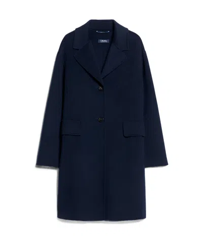Max Mara Single-breasted Wool Coat In Black