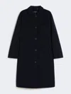Max Mara Single-breasted Wool Coat In Blue