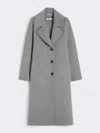 Max Mara Single-breasted Wool Coat In Gray