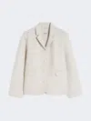Max Mara Single-breasted Wool Jacket In Neutral