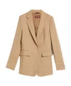 Max Mara Single-breasted Wool Suit Jacket In Nude