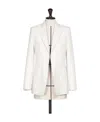 Max Mara Single-breasted Wool Suit Jacket In White