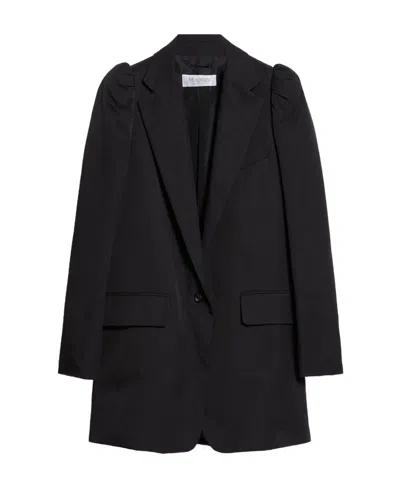 Max Mara Single Button Suit Jacket In Black