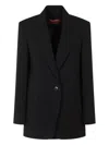 Max Mara Single-button Tailored Blazer In Black