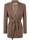 Max Mara Single Buttoned Blazer In Brown