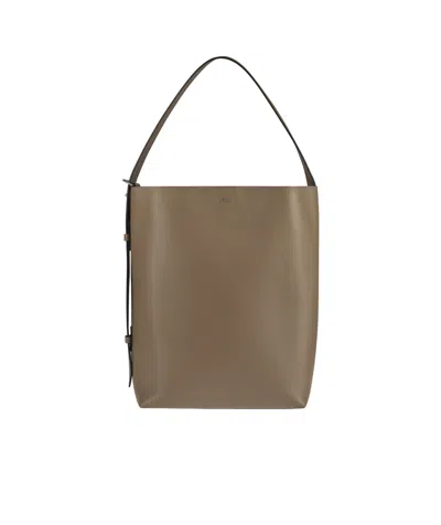 Max Mara Single Handle Shoulder Bag In Brown