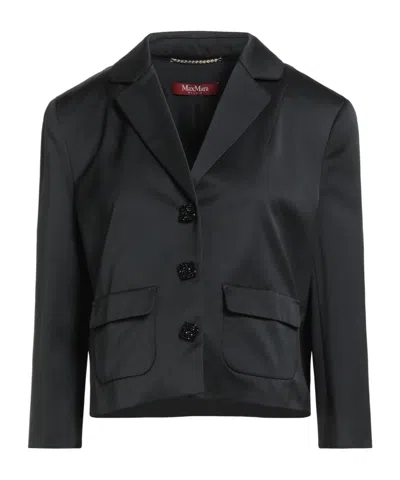 Max Mara Single- Suit Jacket In Black