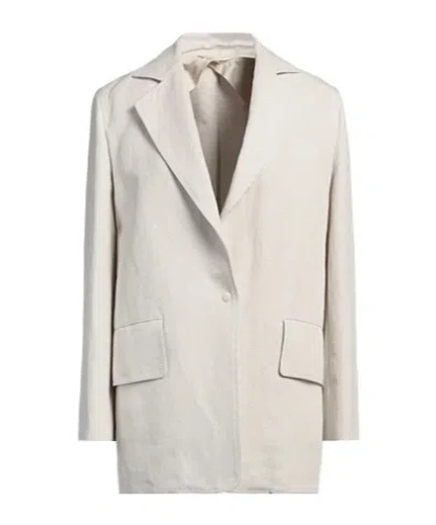 Max Mara Single Suit Jacket In White