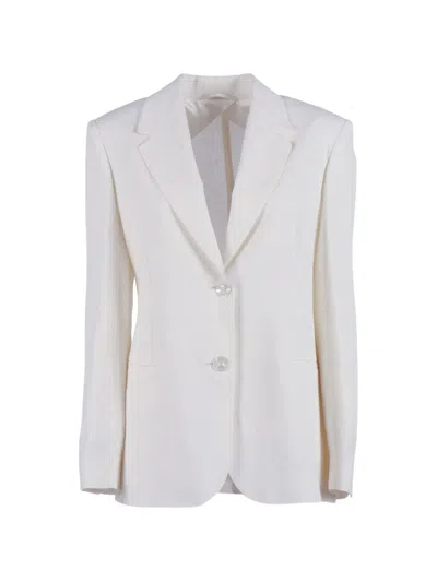 Max Mara Single-breasted Bello Blazer In White