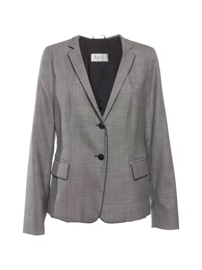 Pre-owned Max Mara Single-breasted Blazer In Gray
