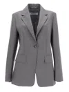 Max Mara Singlebreasted Blazer In Gray
