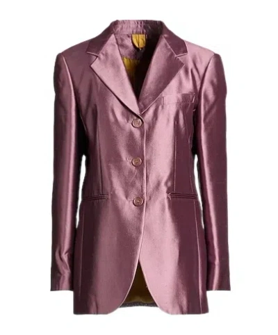 Max Mara Single-breasted Blazer In Red
