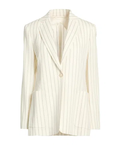 Max Mara Single-breasted Blazer In White