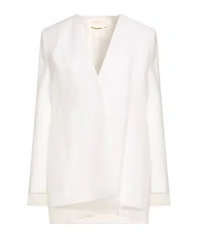 Max Mara Single-breasted Blazer In White