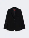 Max Mara Single-breasted Cady Blazer In Black