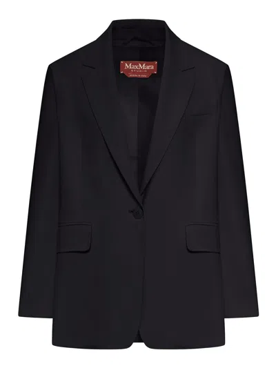 MAX MARA SINGLE-BREASTED CADY BLAZER