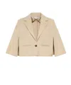 Max Mara Single-breasted Cape In Neutral