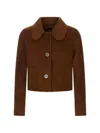 Max Mara Single-breasted Jacket In Brown