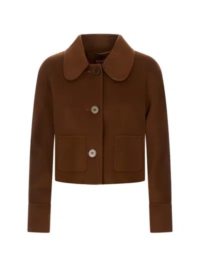 Max Mara Single-breasted Jacket In Brown