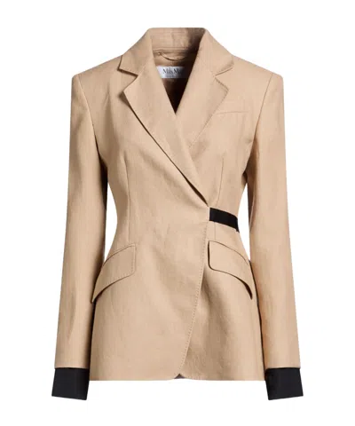 Max Mara Single-breasted Suit In Brown