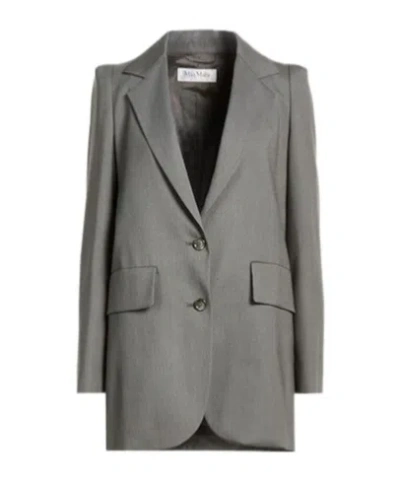 Max Mara Single-breasted Suit Jacket In Gray