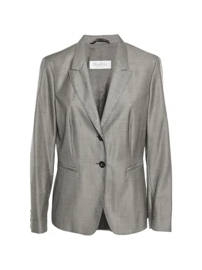 Pre-owned Max Mara Single-breasted Tailored Blazer In Gray