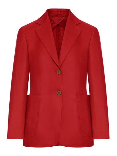 Max Mara Single-breasted Volonta Jacket In Pink