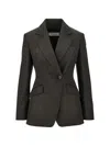 Max Mara Virgin Wool Double-breasted Jacket In Black